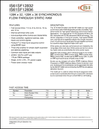 Click here to download IS61SF12836-10TQI Datasheet