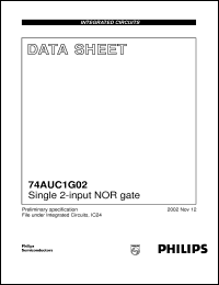 Click here to download 74AUC1G02 Datasheet