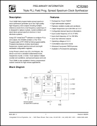 Click here to download ICS280PG Datasheet