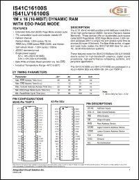 Click here to download IS41C16100S-60K Datasheet