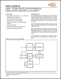 Click here to download IS61LV25616 Datasheet