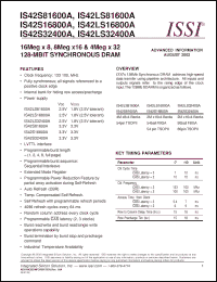 Click here to download IS42LS81600A Datasheet