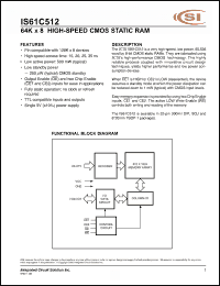 Click here to download IS61C512-20N Datasheet