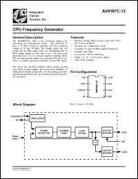 Click here to download AV9107C-13C308 Datasheet