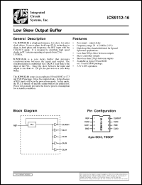 Click here to download ICS9112G-16-T Datasheet