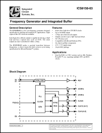 Click here to download ICS9158-03CW24 Datasheet