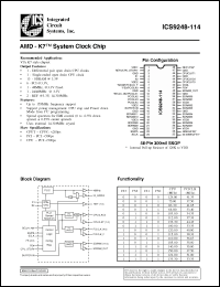 Click here to download ICS9248F-114-T Datasheet