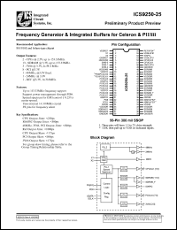 Click here to download ICS9250F-25-T Datasheet