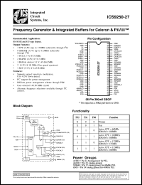 Click here to download ICS9250F-27-T Datasheet