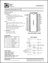 Click here to download ICS9250F-22-T Datasheet
