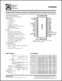 Click here to download ICS94209 Datasheet