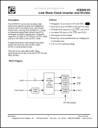 Click here to download ICS548M-03 Datasheet