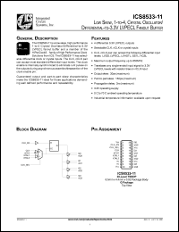 Click here to download ICS8533AG-11 Datasheet