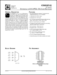 Click here to download ICS85357AG-01 Datasheet