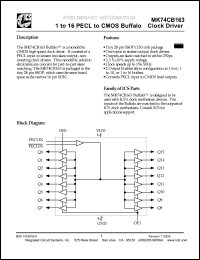Click here to download MK74CB163R Datasheet