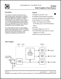 Click here to download ICS604MT Datasheet