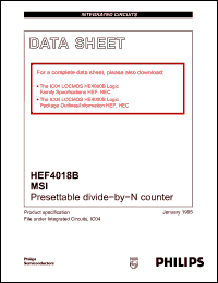 Click here to download HEF4018 Datasheet