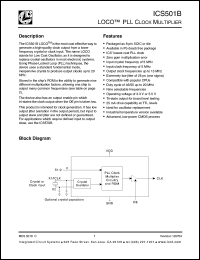Click here to download ICS501BMILFT Datasheet