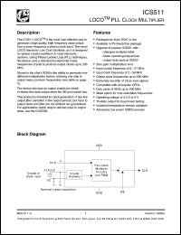 Click here to download ICS511MILFT Datasheet