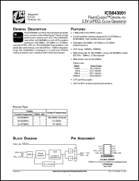 Click here to download ICS843001 Datasheet