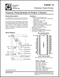 Click here to download ICS9250-10 Datasheet