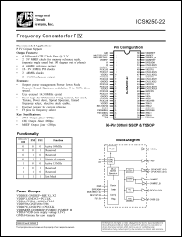 Click here to download ICS9250yG-22-T Datasheet