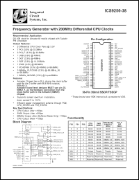 Click here to download ICS9250YF-38-T Datasheet
