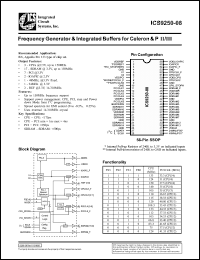 Click here to download ICS9250yF-08 Datasheet