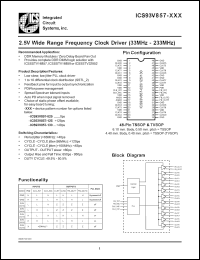 Click here to download ICS93V857yL-025 Datasheet