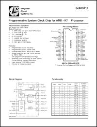 Click here to download ICS94215 Datasheet