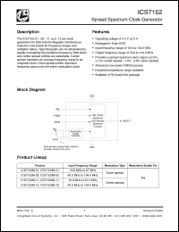 Click here to download ICS7152 Datasheet