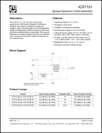 Click here to download ICS7151MI-40T Datasheet