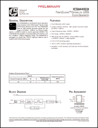 Click here to download ICS844023AGIT Datasheet