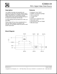 Click here to download ICS664G-04 Datasheet