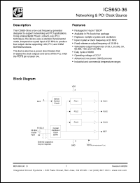 Click here to download ICS650G-36T Datasheet