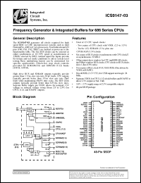 Click here to download ICS9147-03 Datasheet