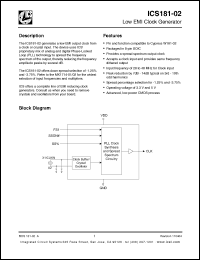 Click here to download ICS181M-02T Datasheet