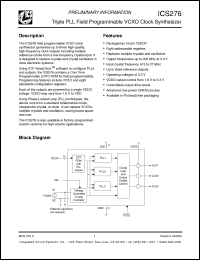 Click here to download ICS276PG Datasheet