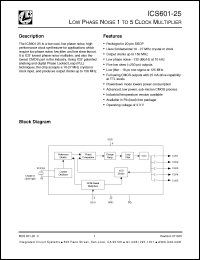 Click here to download ICS601R-25T Datasheet