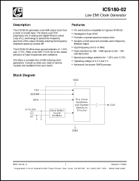 Click here to download ICS180M-02 Datasheet