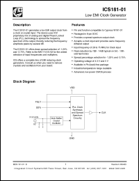 Click here to download ICS181M-01T Datasheet