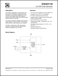 Click here to download ICS4231M-03T Datasheet