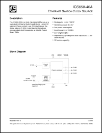 Click here to download ICS650G-40A Datasheet