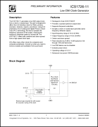 Click here to download ICS1726M-11T Datasheet