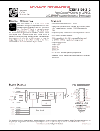 Click here to download ICS843101AG-312LF Datasheet