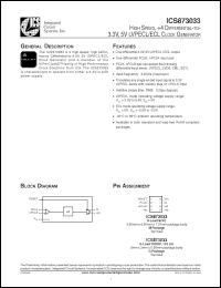 Click here to download ICS873033AGLFT Datasheet