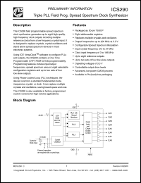 Click here to download ICS290PGLF Datasheet