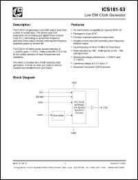 Click here to download ICS181M-53T Datasheet