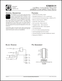 Click here to download ICS8535AG-31LFT Datasheet