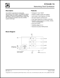 Click here to download ICS448-16 Datasheet